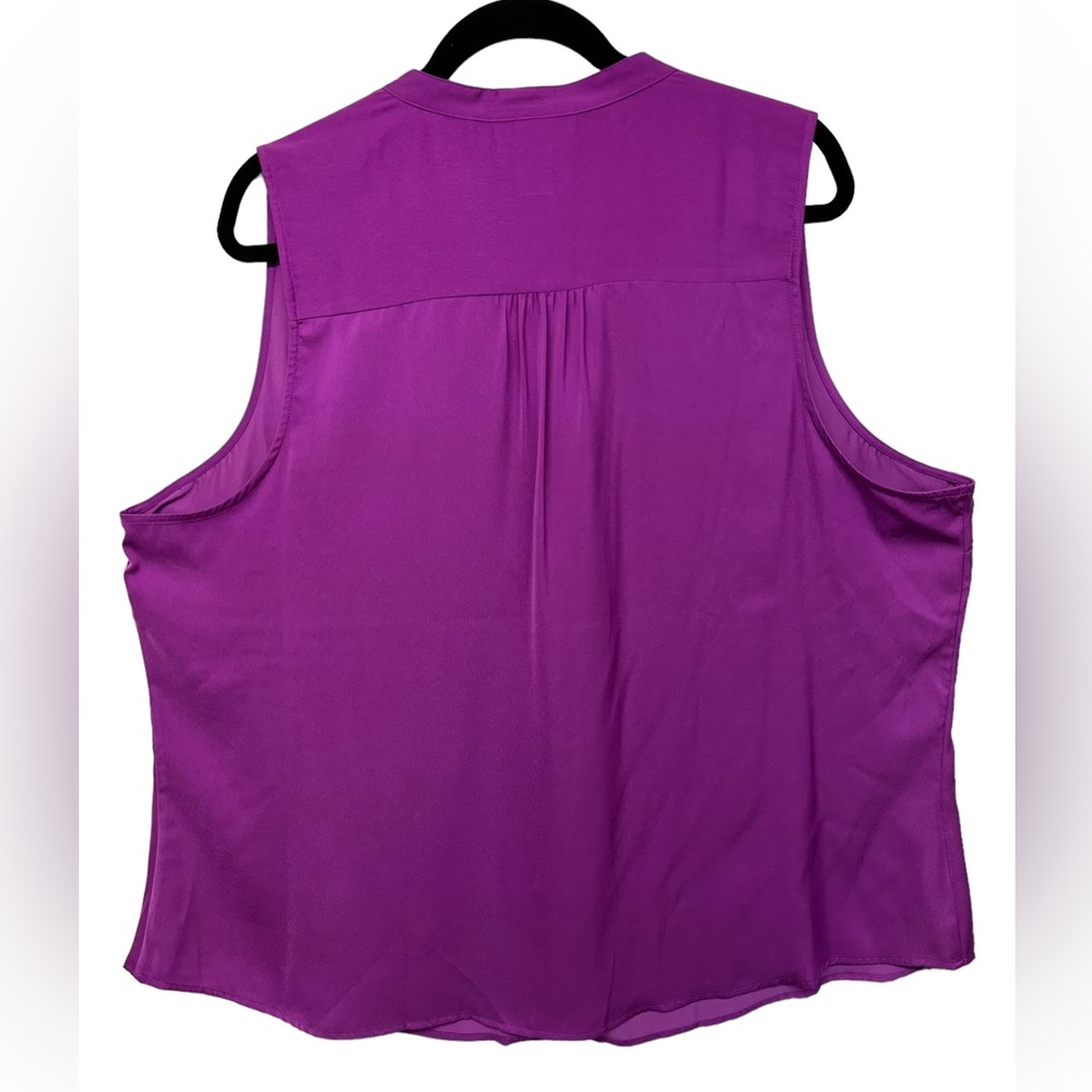 LANE BRYANT Top plus Sz 24 Button Down Sleeveless Lightweight colorful - Picture 2 of 10